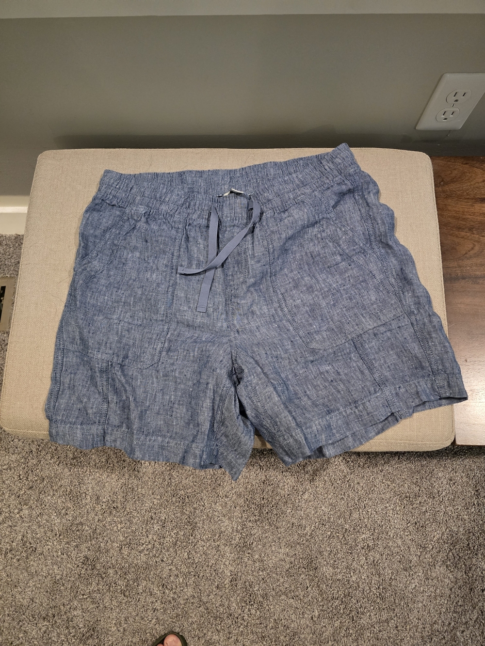 L.L. Bean Women's Blue Drawstring Shorts